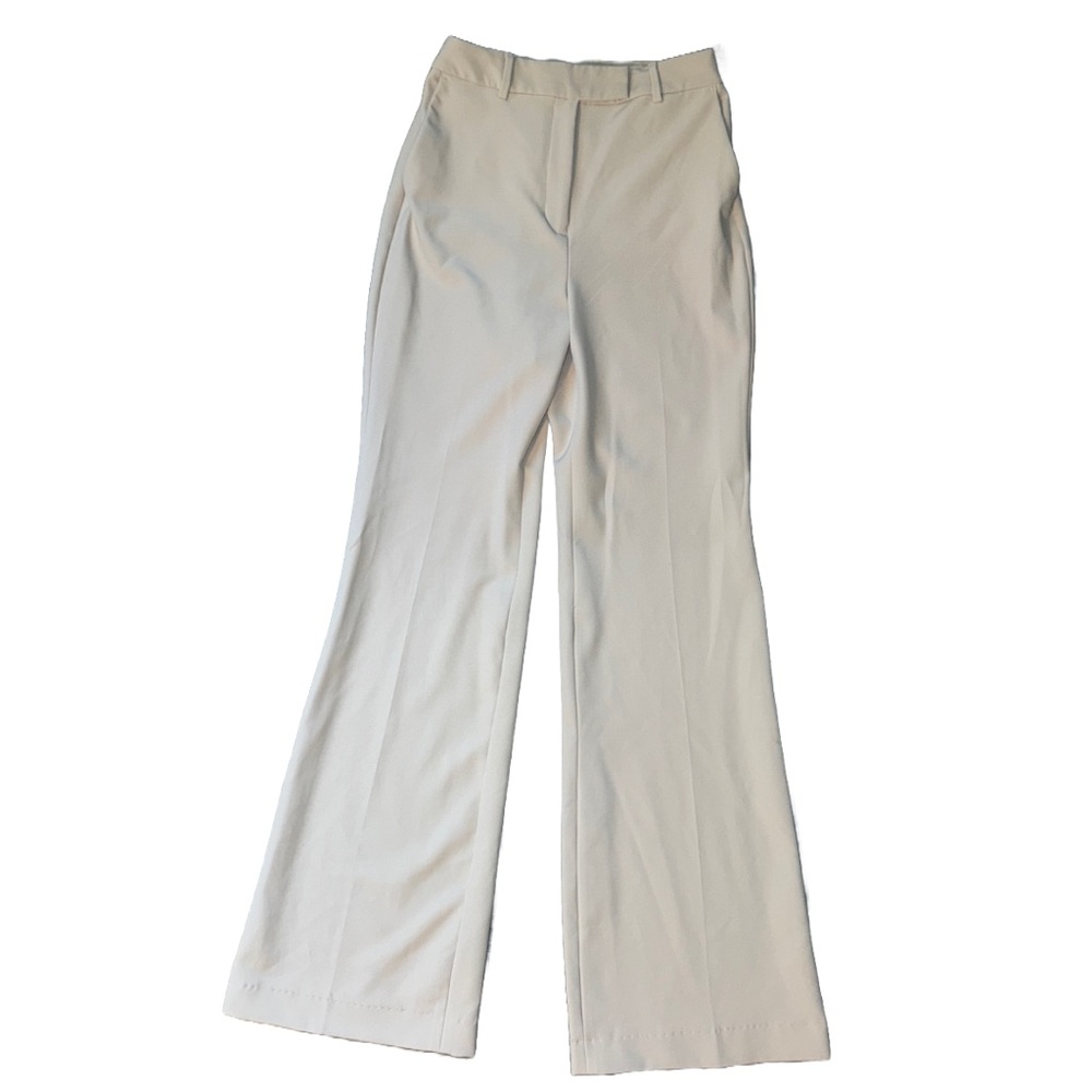 Express Women’s Elegant Cream/Light Tan Flare Dress Pants